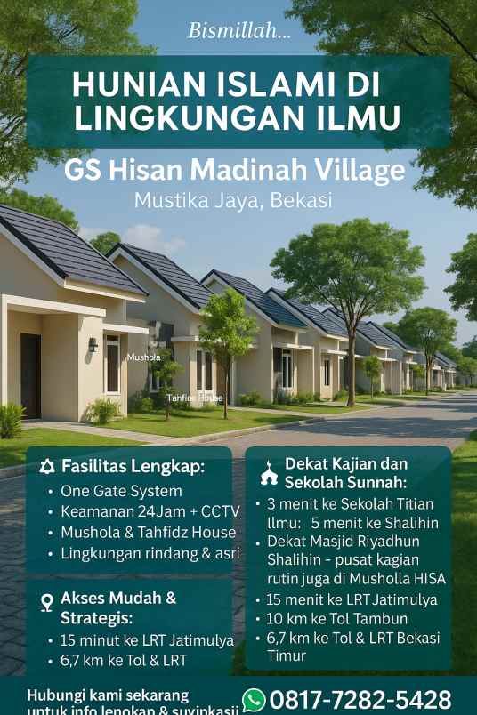 dijual rumah mustika jaya bekasi