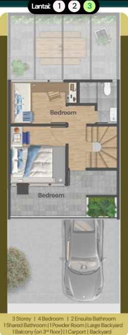 dijual rumah premium di park serpong harga dibawah 1m