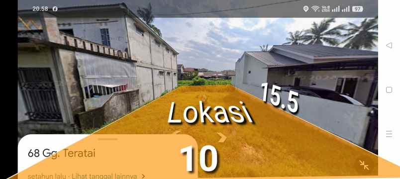 dijual tanah jalan danau sentarum