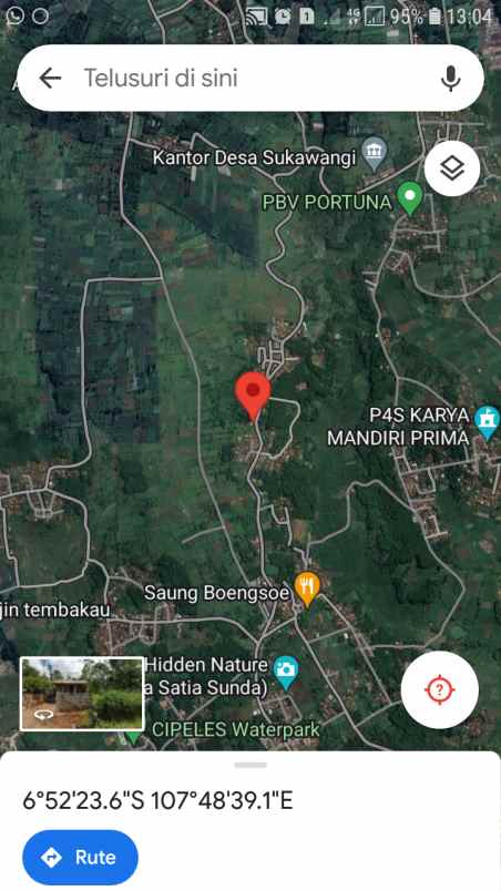 dijual tanah jalan karang sari