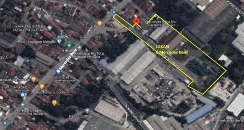 dijual tanah jl mercedes benz