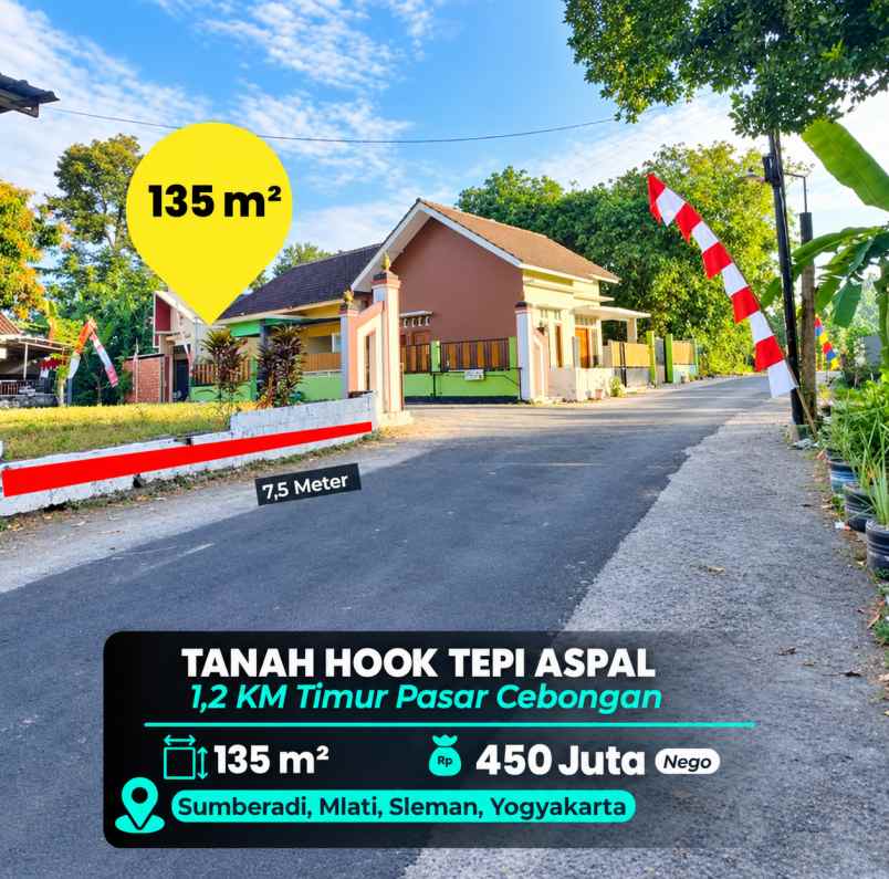 dijual tanah jl purbaya