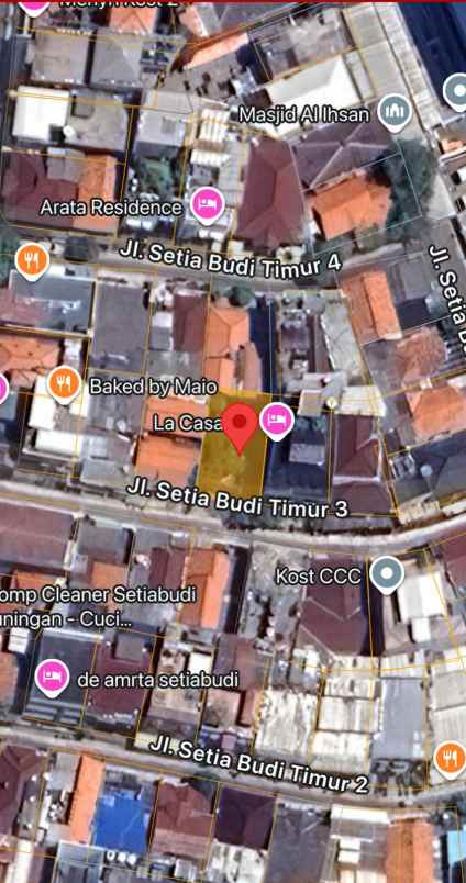 dijual tanah jl setiabudi timur 3 no 24