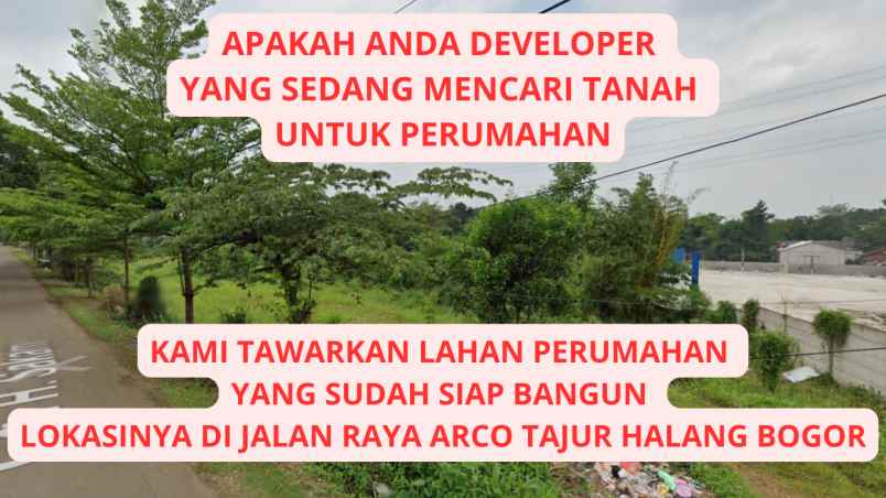 dijual tanah kec tajur halang kabupaten