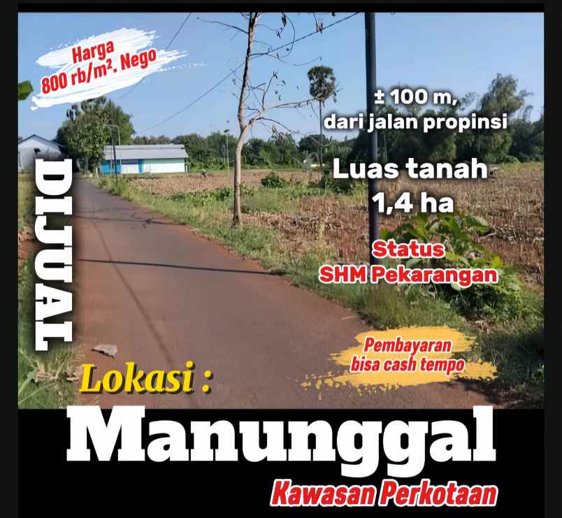 dijual tanah manunggal
