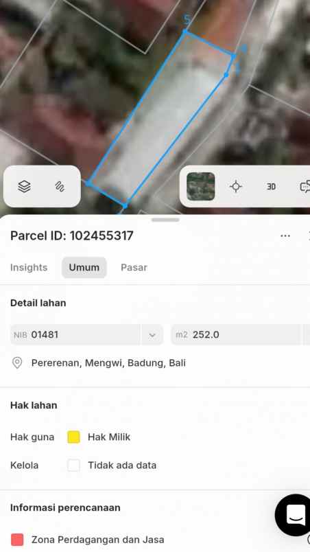 dijual tanah raya tanah lot