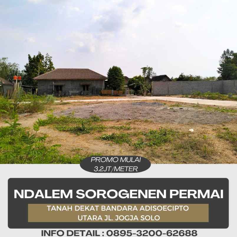 dijual tanah sorogenen ii purwomartani