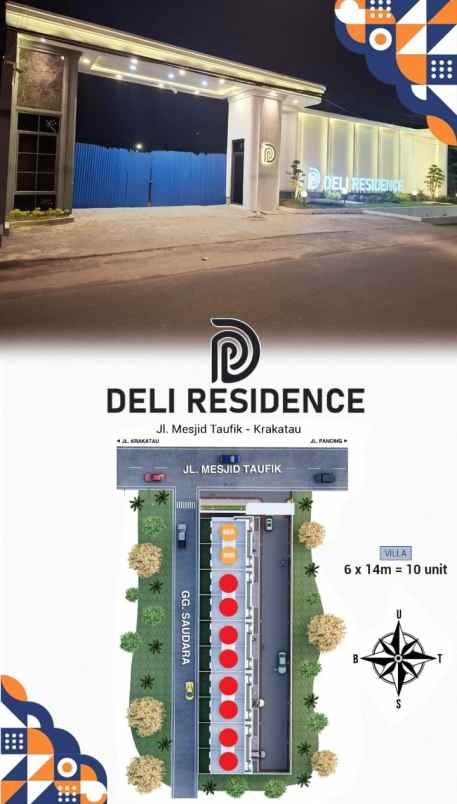 dijual villa jalan mesjid taufik bukit