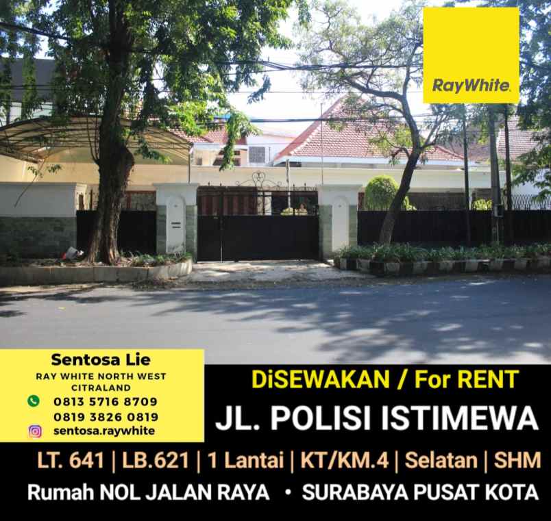 disewakan rumah jalan polisi istimewa