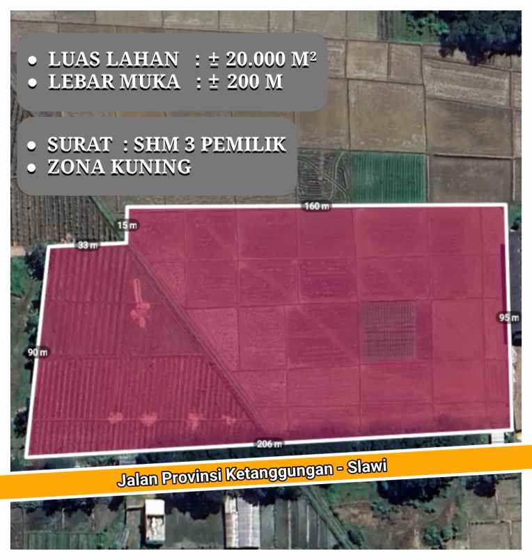 jual lahan zona kuning untuk gudang perumahan