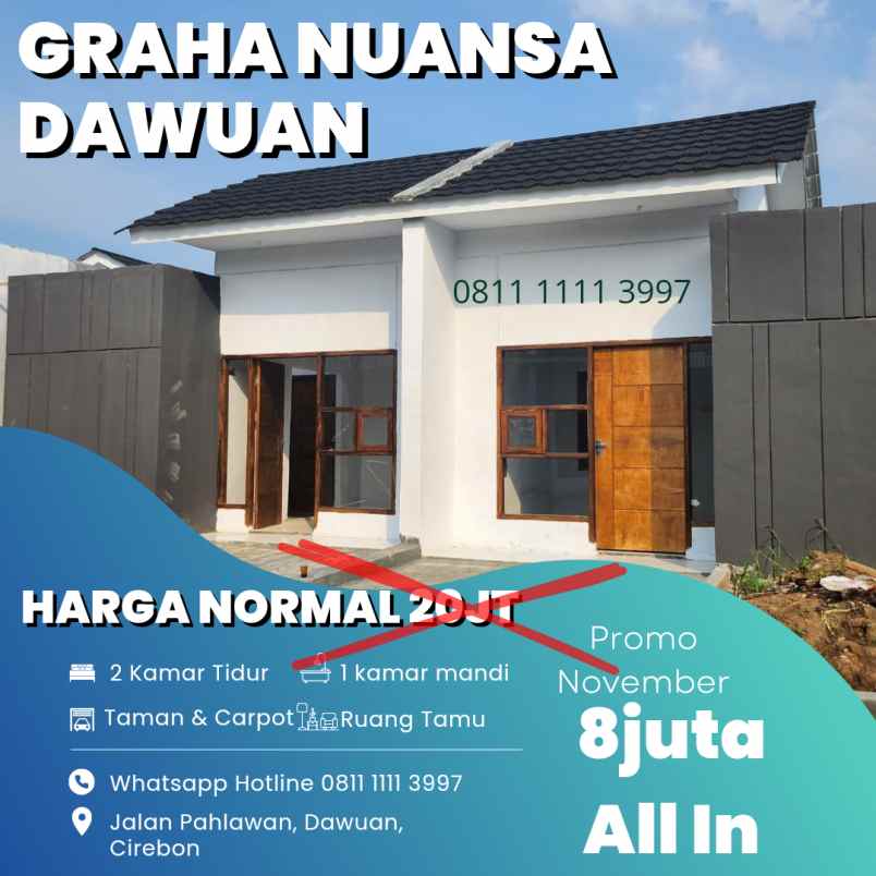 jual perumahan cirebon siap huni tengah tani