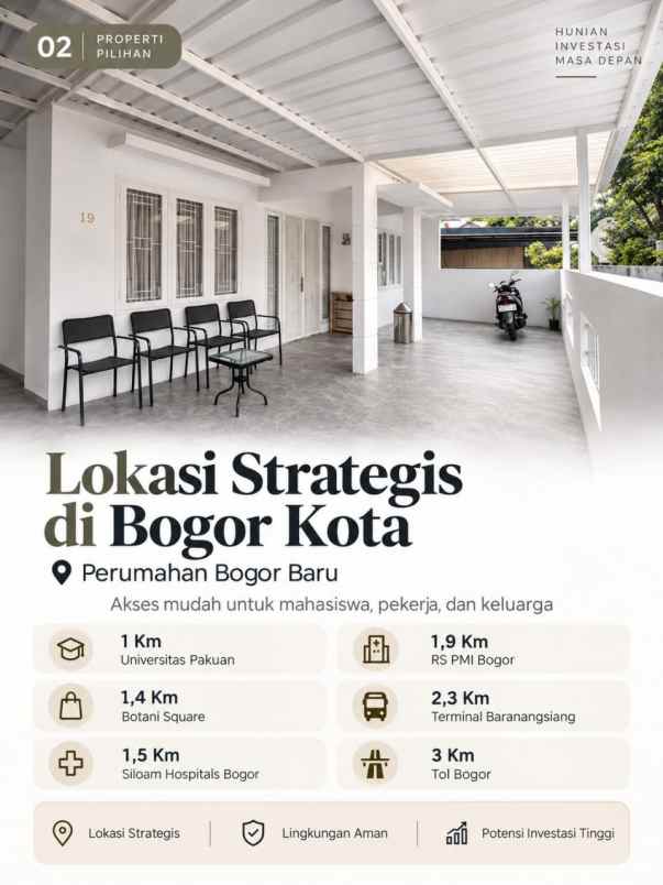 jual rumah kost ready bogor kota kondisi tersewa
