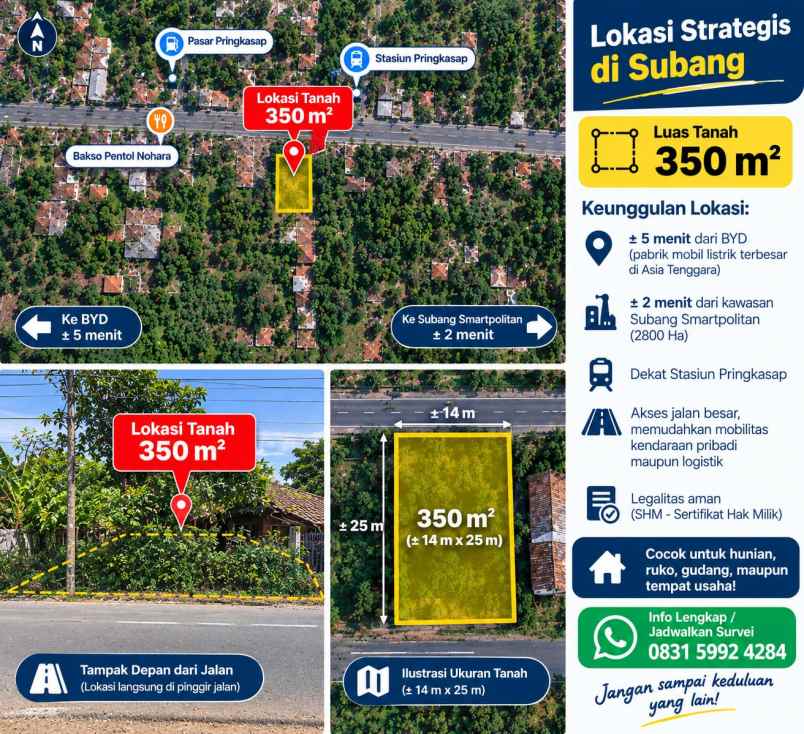 jual tanah kosar pringkasan subang