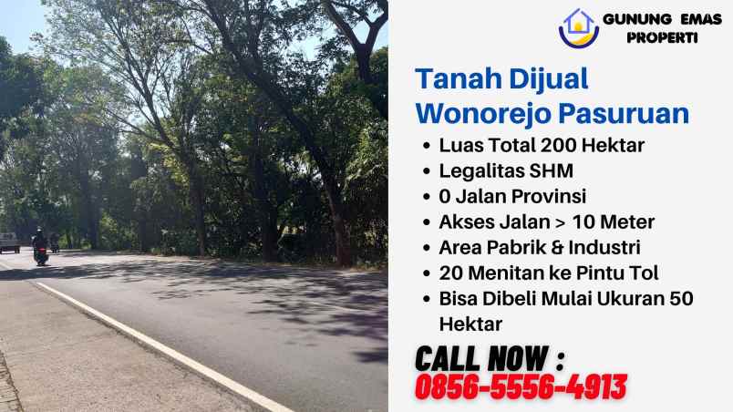 jual tanah pasuruan 0 jalan raya area industri