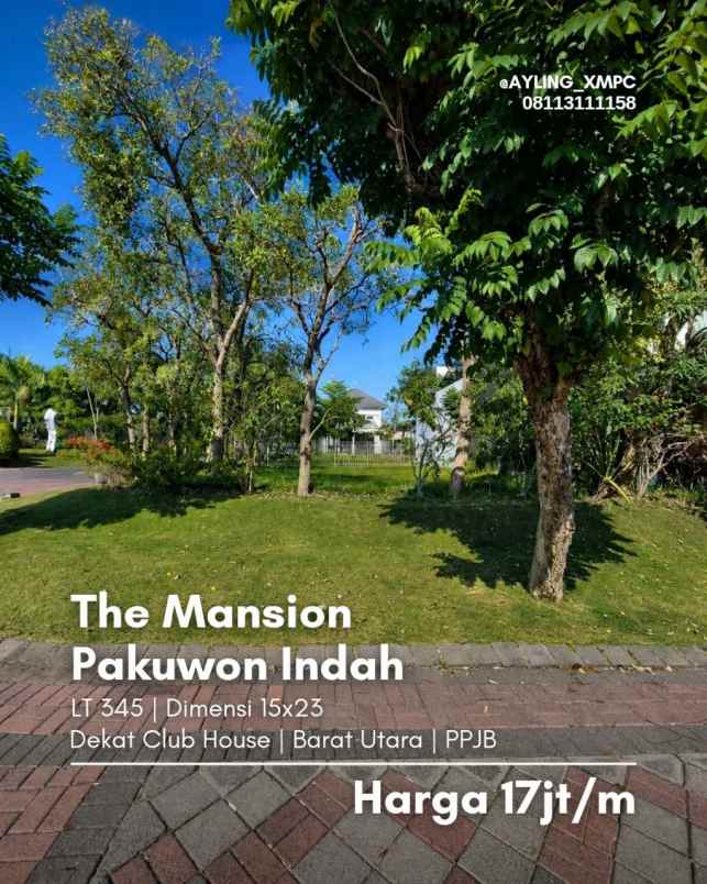 kavling the mansion pakuwon indah strategis