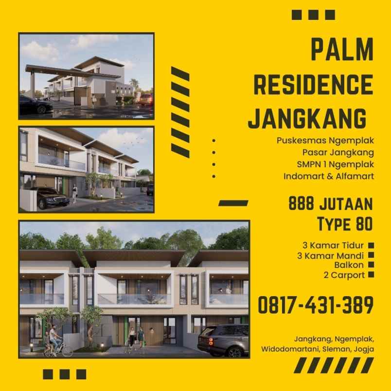 miliki rumah nyaman di palm residence jangkang jogja