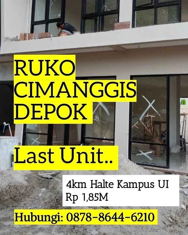 ruko dekat ui tugu cimanggis depok strategis
