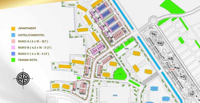 ruko gudang kantor jl jakarta garden city