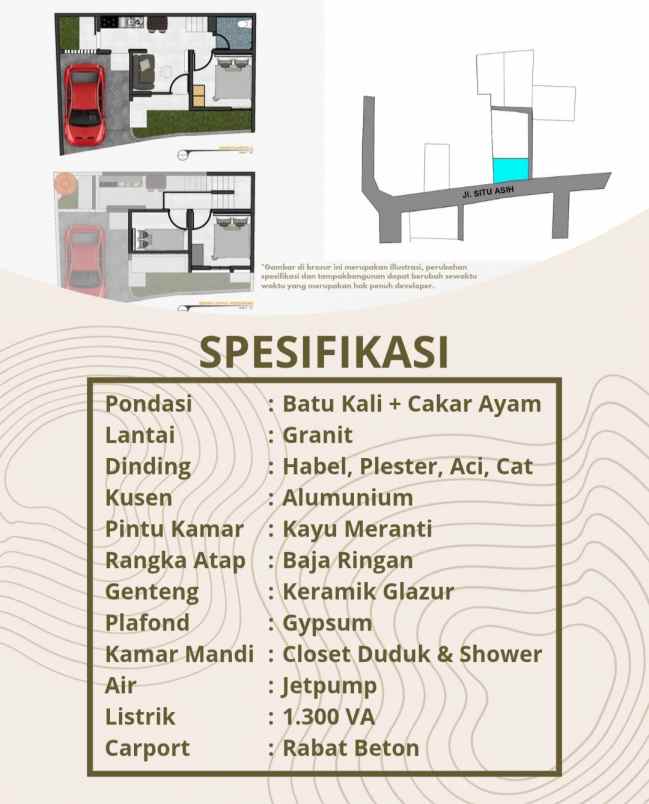 rumah 2 lantai di pancoran mas depok 600 jt