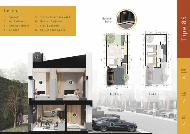 rumah 2 lantai tamaruma sawangan depok
