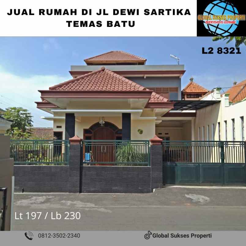 rumah bagus 2 lantai harga istimewa di temas kota batu