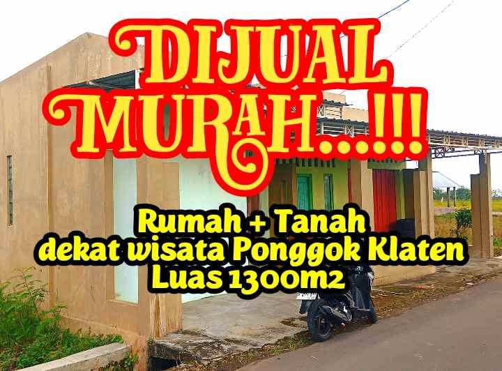rumah bonus tanah kolam ikan 1300m2 800jt nego