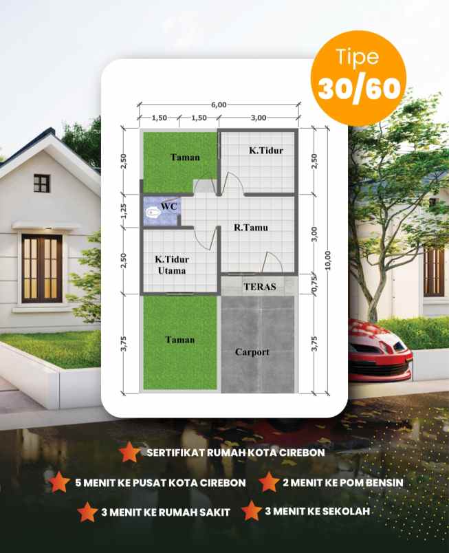 rumah dekat kota cirebon alana village kebon baru