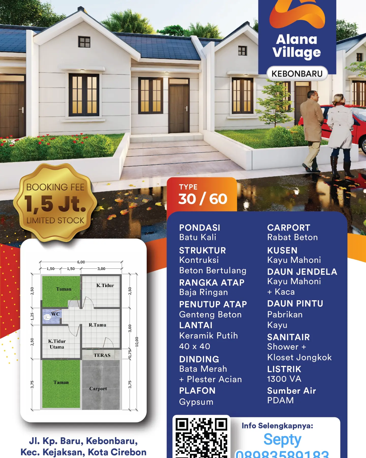 rumah dekat kota cirebon alana village kebon baru