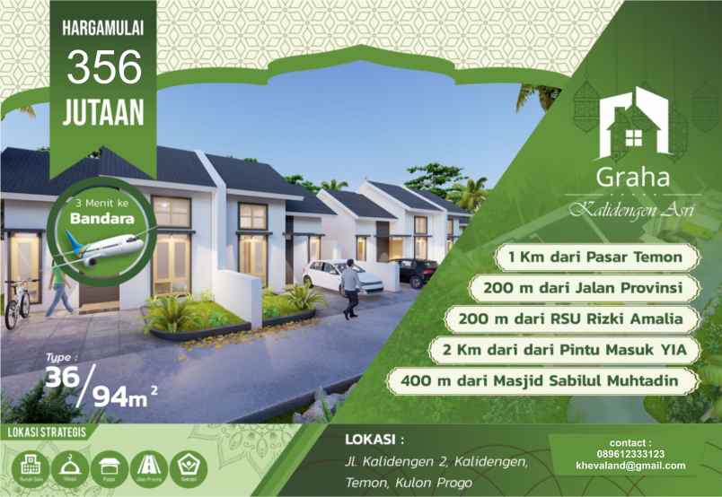 rumah di temon dekat bandara kulon progo yogyakarta