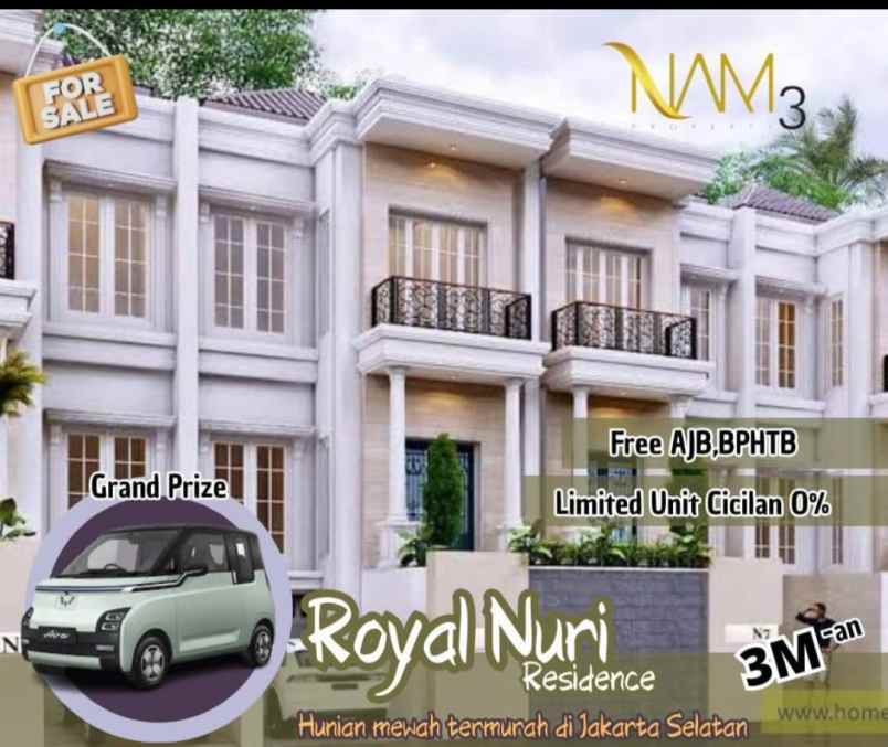 rumah mewah 3 lantai di pesanggrahan jakarta selatan