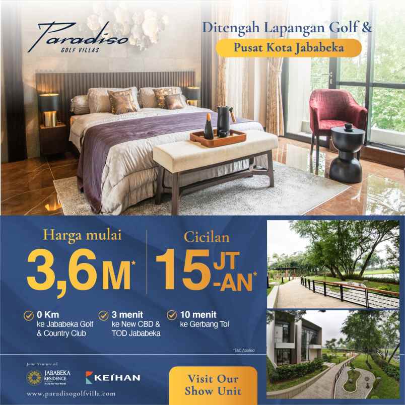 rumah mewah di paradiso golf villas jababek