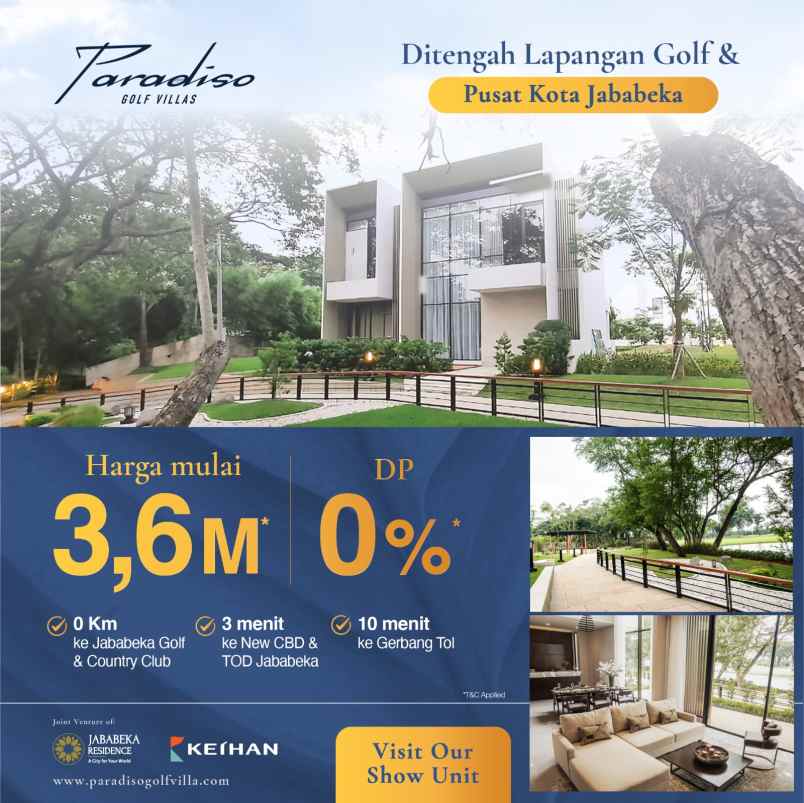 rumah mewah di paradiso golf villas jababek