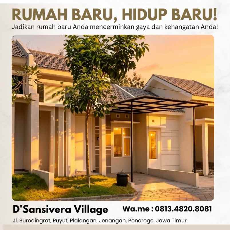rumah minimalis syariah satu lantai di ponorogo