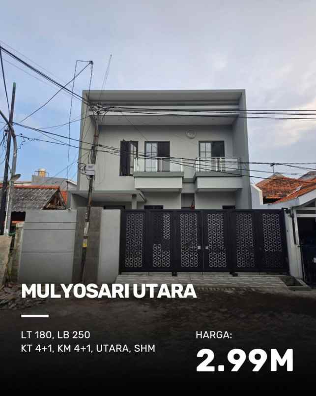 rumah mulyosari new minimalis granit 80x80 hadap utara