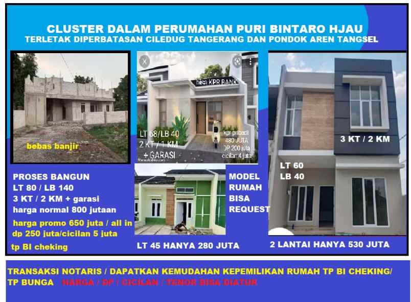 rumah peninggilan ciledug tangerang