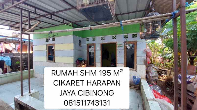 rumah shm 195 m cikaret harapan jaya cibinong