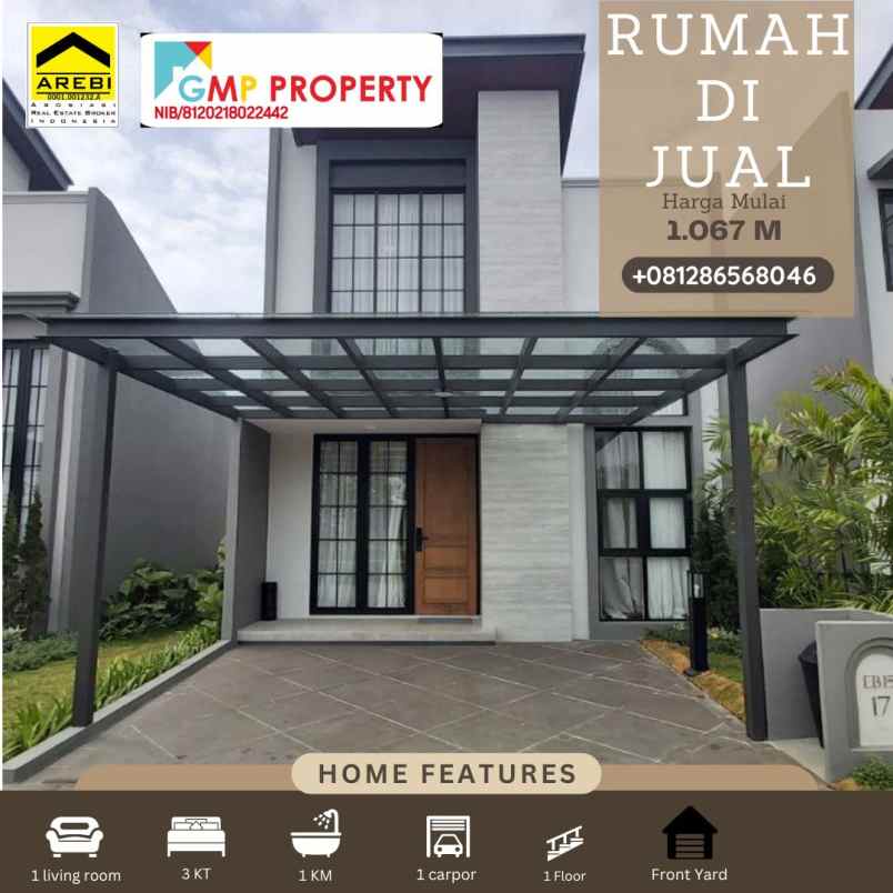 rumah town house dalam cluster grand duta city bekasi