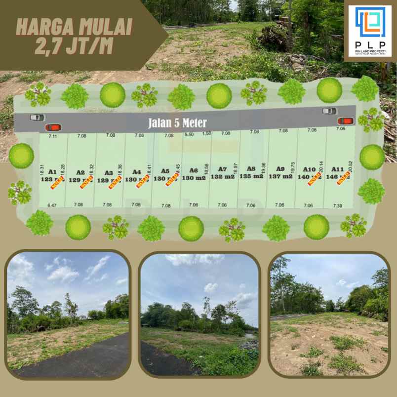 sedia tanah kavling murah asri dekat jalan tajem