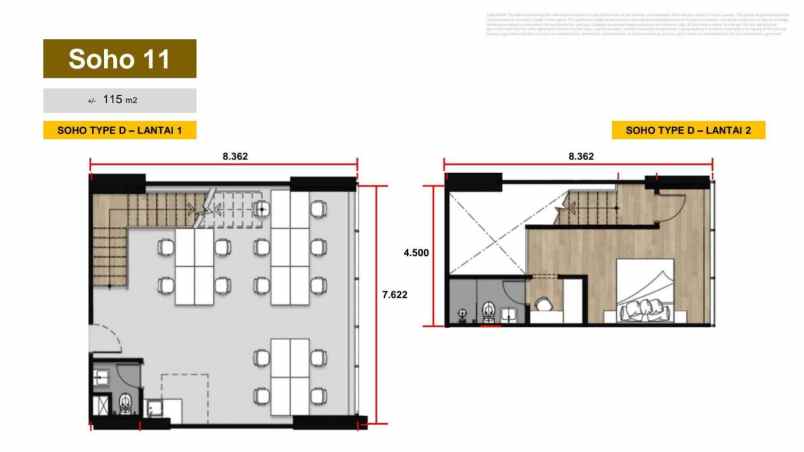 soho asthana kemang luas minimal 115 sqm
