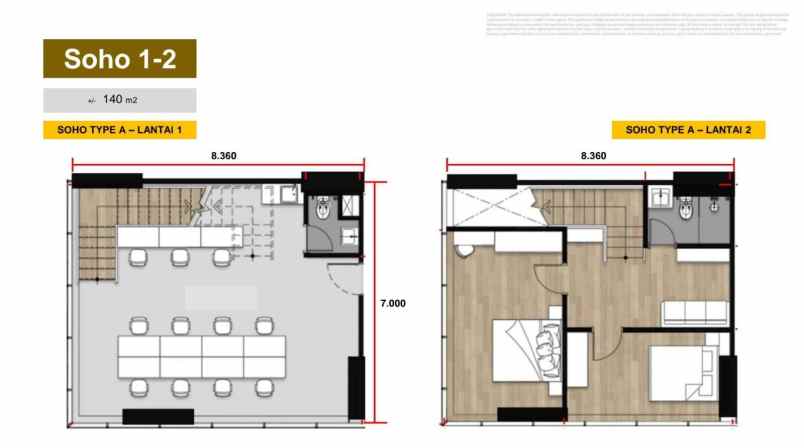soho asthana kemang luas minimal 115 sqm