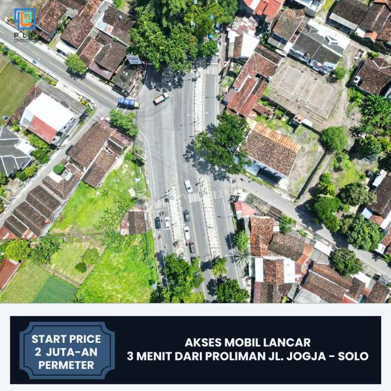 tanah dekat proliman bogem jl jogja solo