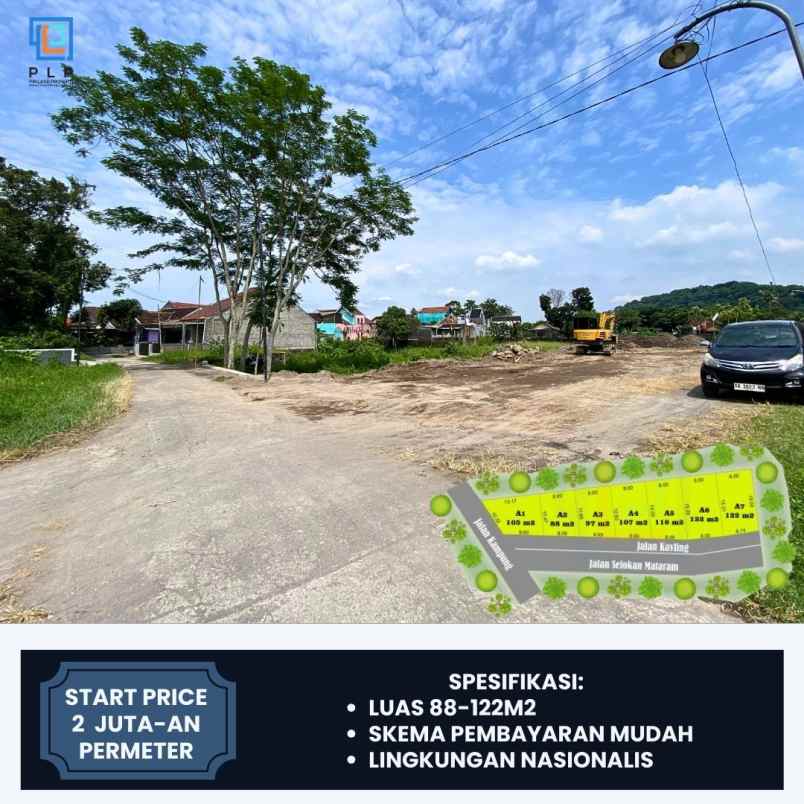 tanah dekat proliman bogem jl jogja solo