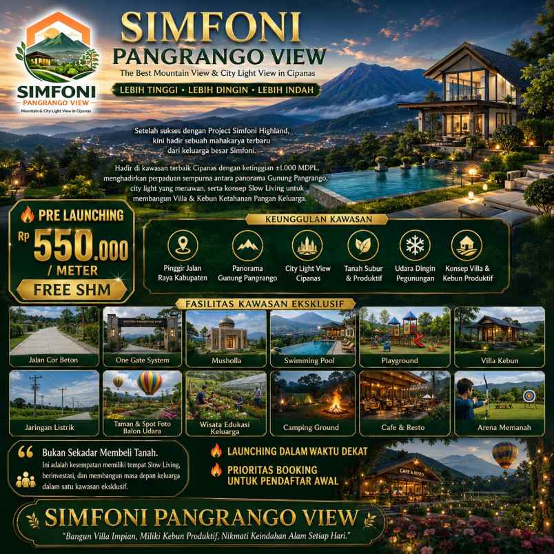 tanah kavling murah shm di simponi pangrango bogor