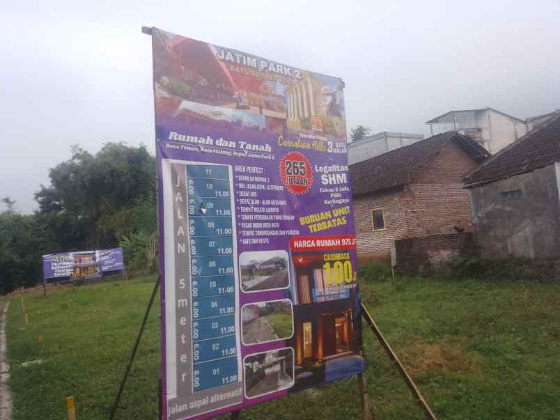 tanah pribadi strategis depan jatim park 2 batu