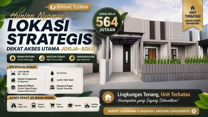tinggal lebih nyaman di kawasan premium berbah sleman