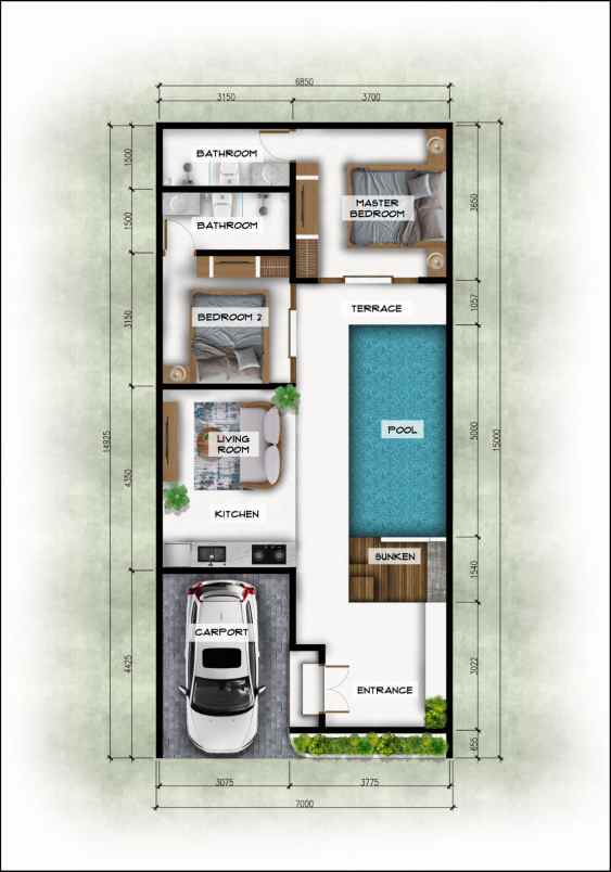 villa paling murah di kutuh bali dekat pantai pandawa