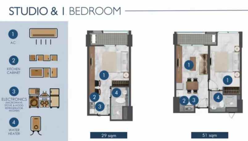 apartemen gold coast pik full furnished