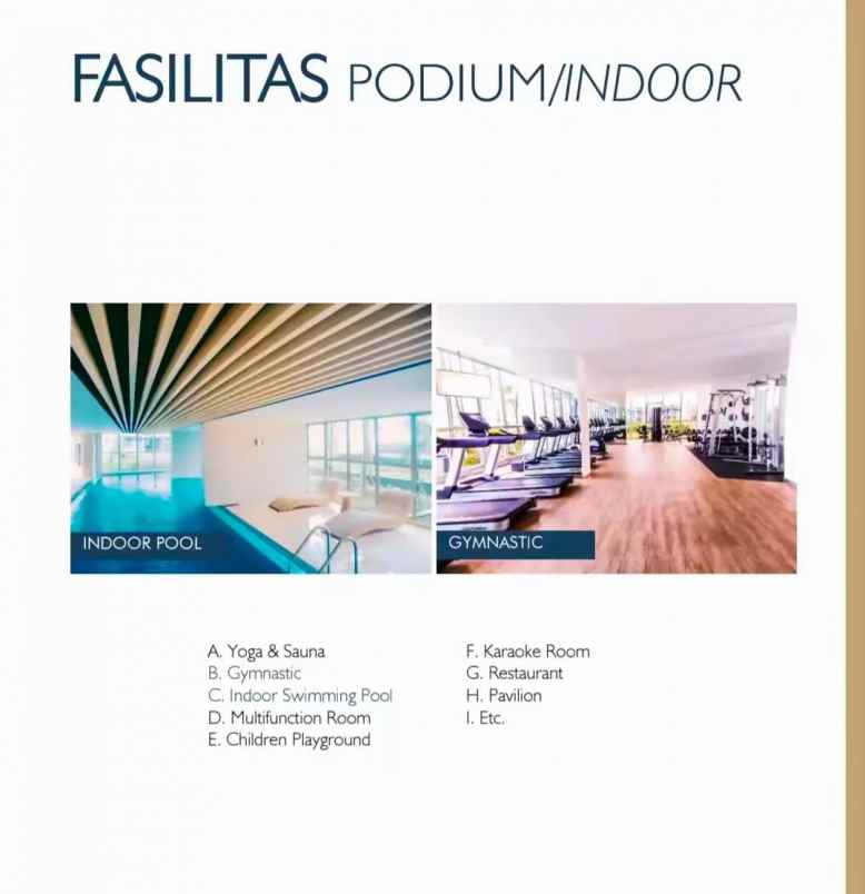 apartemen gold coast pik full furnished