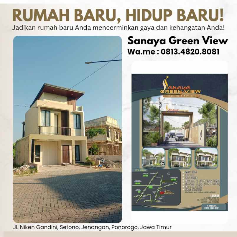 atasnya estetik bawahnya luas rumah syariah ponorogo