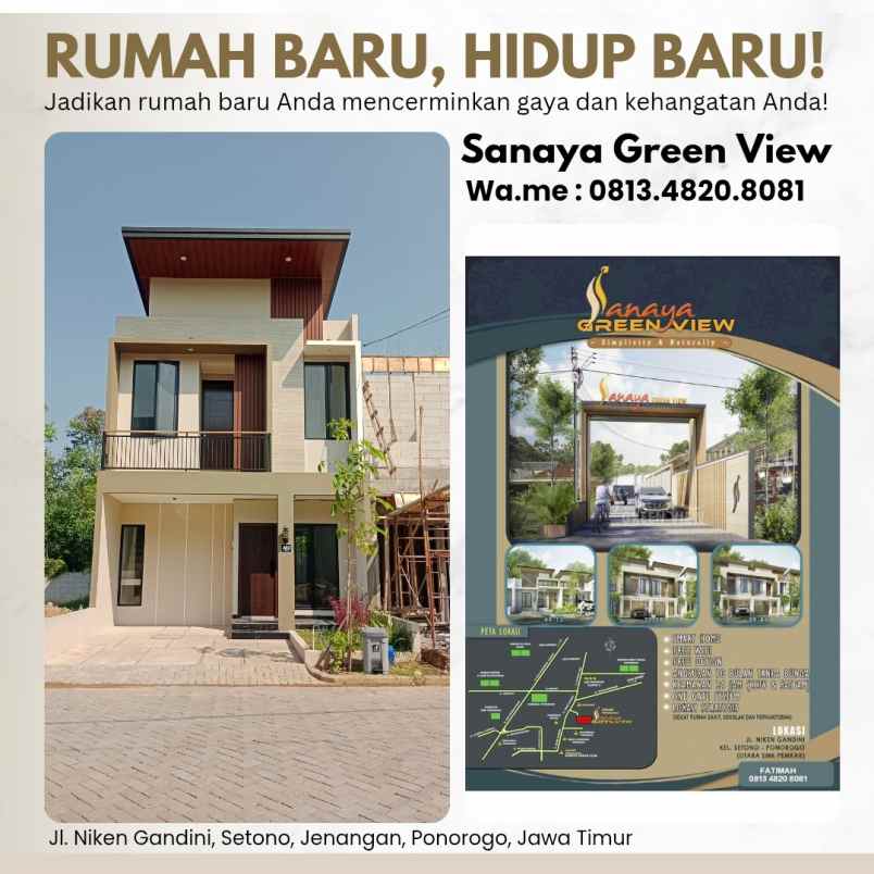 atasnya estetik bawahnya luas rumah syariah ponorogo